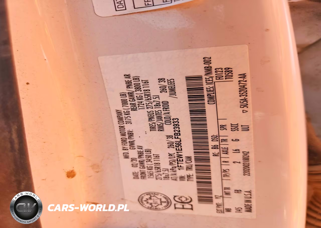2020 Ford F150 Supercrew VIN:1FTEW1E56LFB23933 - 12