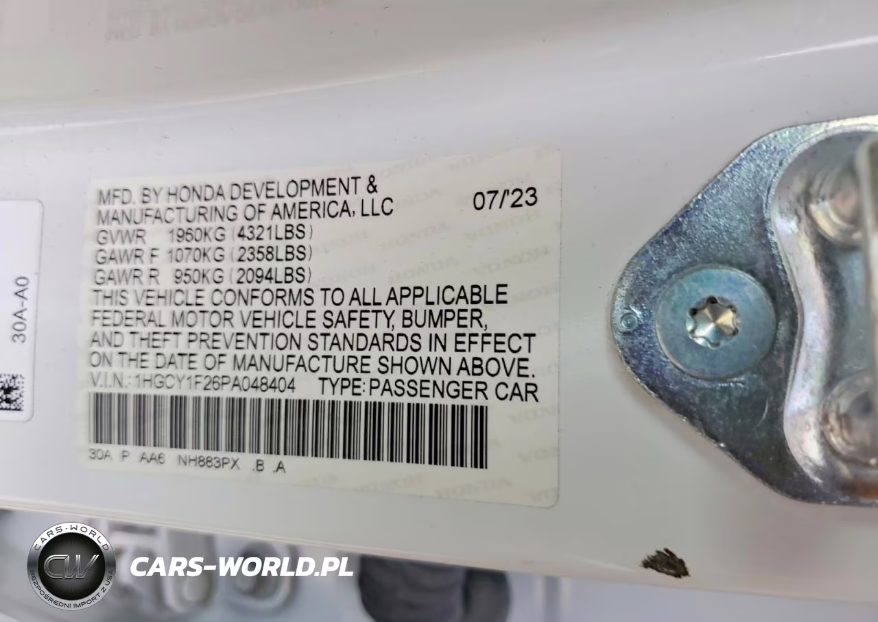 2023 Honda Accord Lx VIN:1HGCY1F26PA048404 - 12