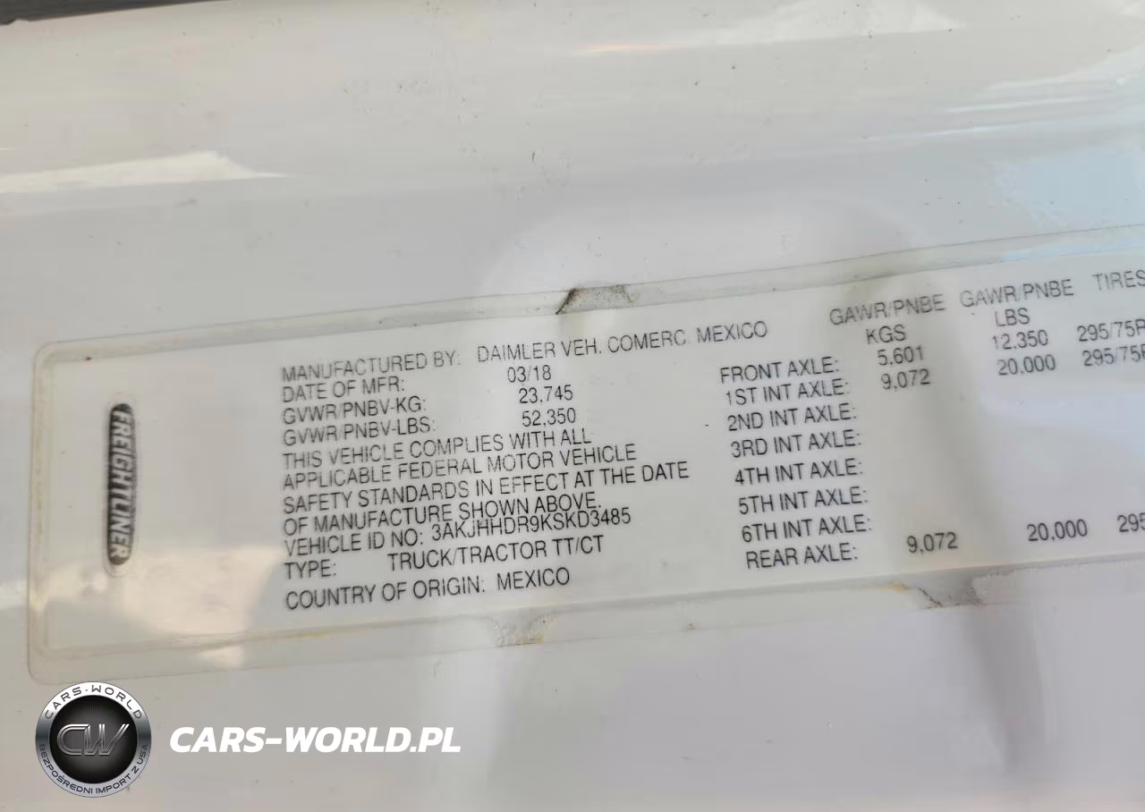 2019 Freightliner Cascadia 126 Semi Truck VIN:3AKJHHDR9KSKD3485 - 10