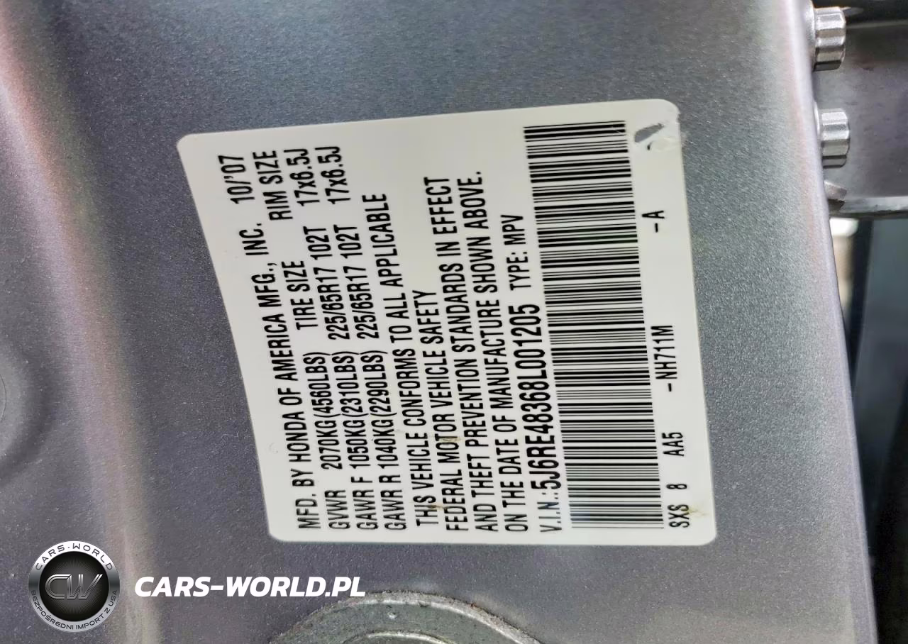 2008 Honda Cr-V Lx VIN:5J6RE48368L001205 - 14