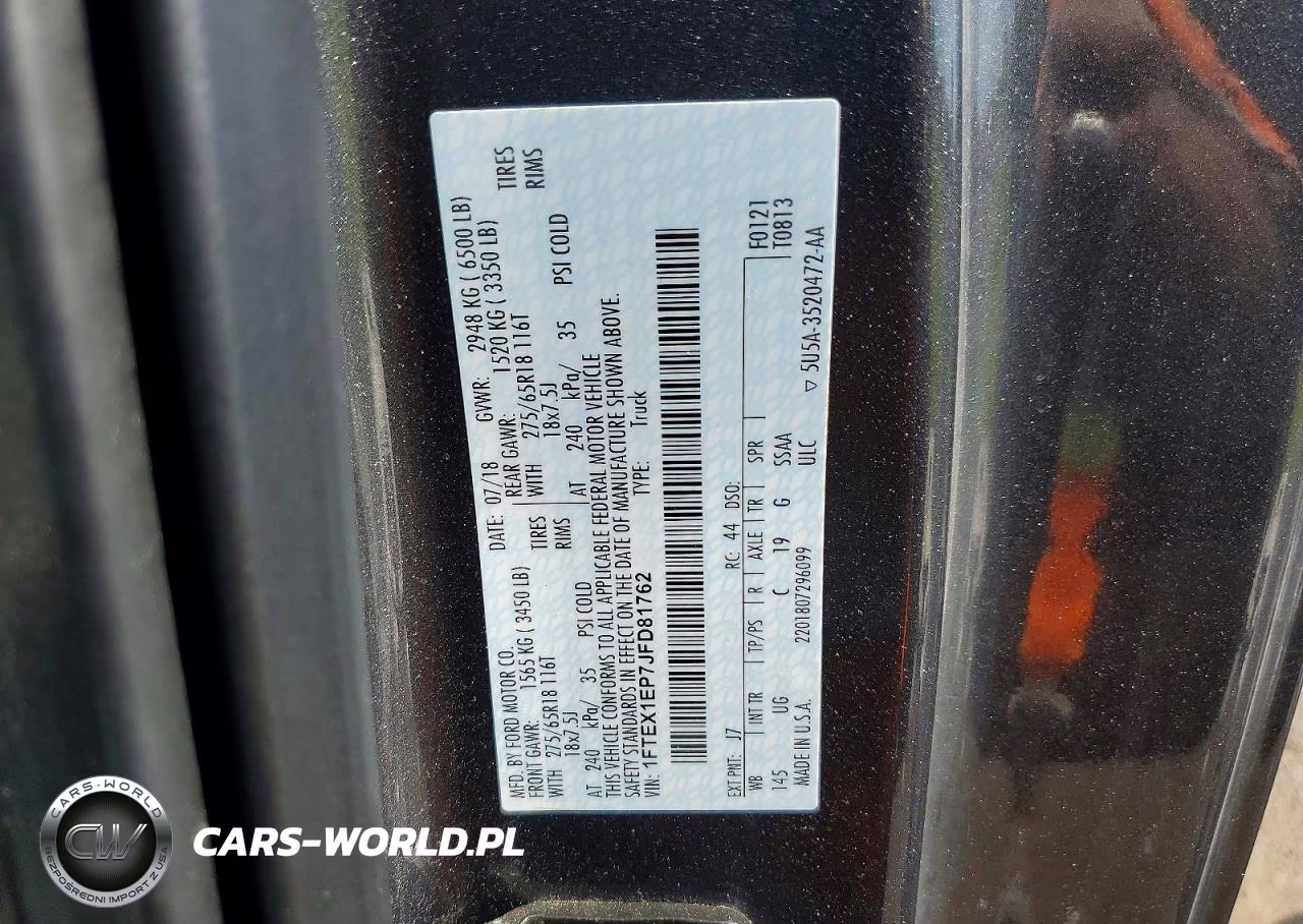 2018 Ford F150 Super Cab VIN:1FTEX1EP7JFD81762 - 12