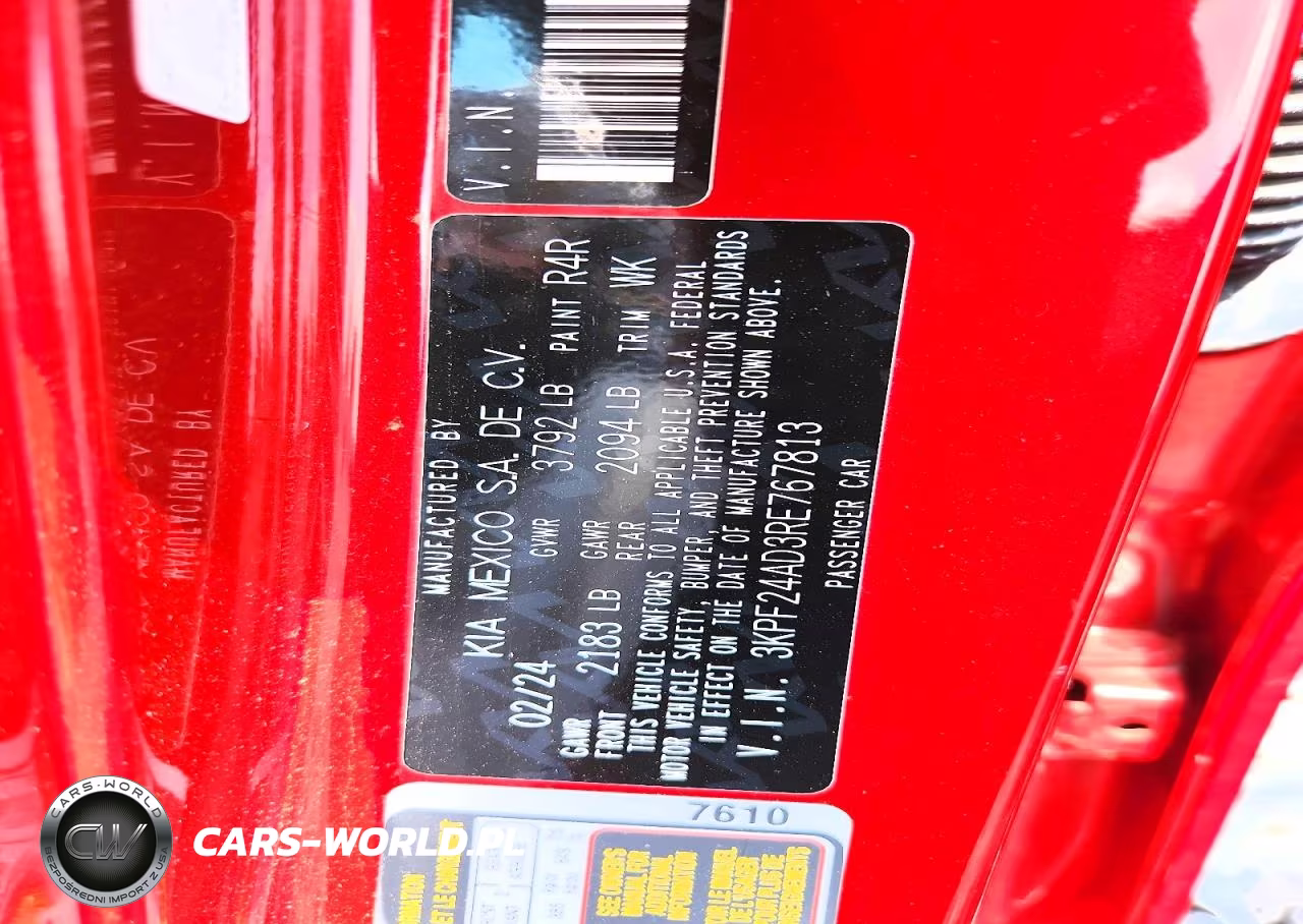 2024 Kia Forte Lxs VIN:3KPF24AD3RE767813 - 12