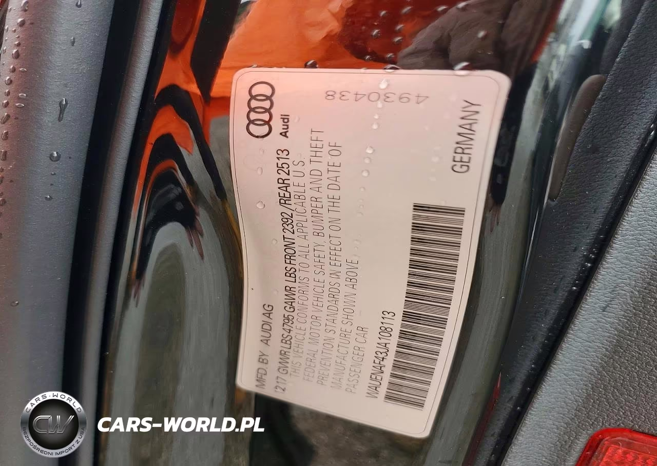 2018 Audi A4 Premium Plus VIN:WAUENAF43JA108113 - 12