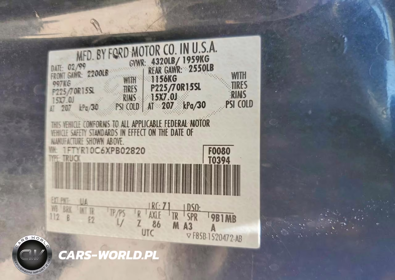 1999 Ford Ranger VIN:1FTYR10C6XPB02820 - 12