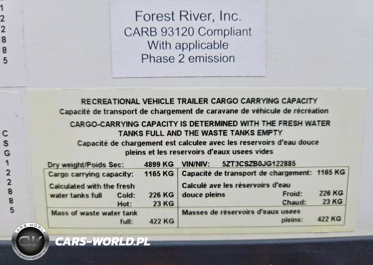 2018 Forest River Crusader Camper VIN:5ZT3CSZB0JG122885 - 10
