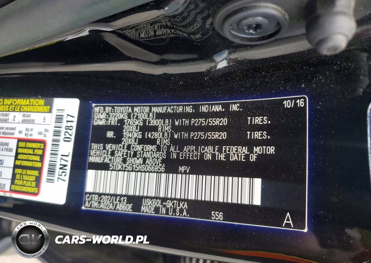 2017 Toyota Sequoia Limited VIN:5TDKY5G15HS066856 - 12