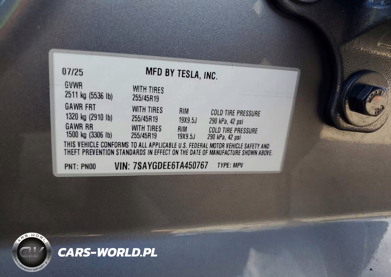 2026 Tesla Model Y VIN:7SAYGDEE6TA450767 - 12