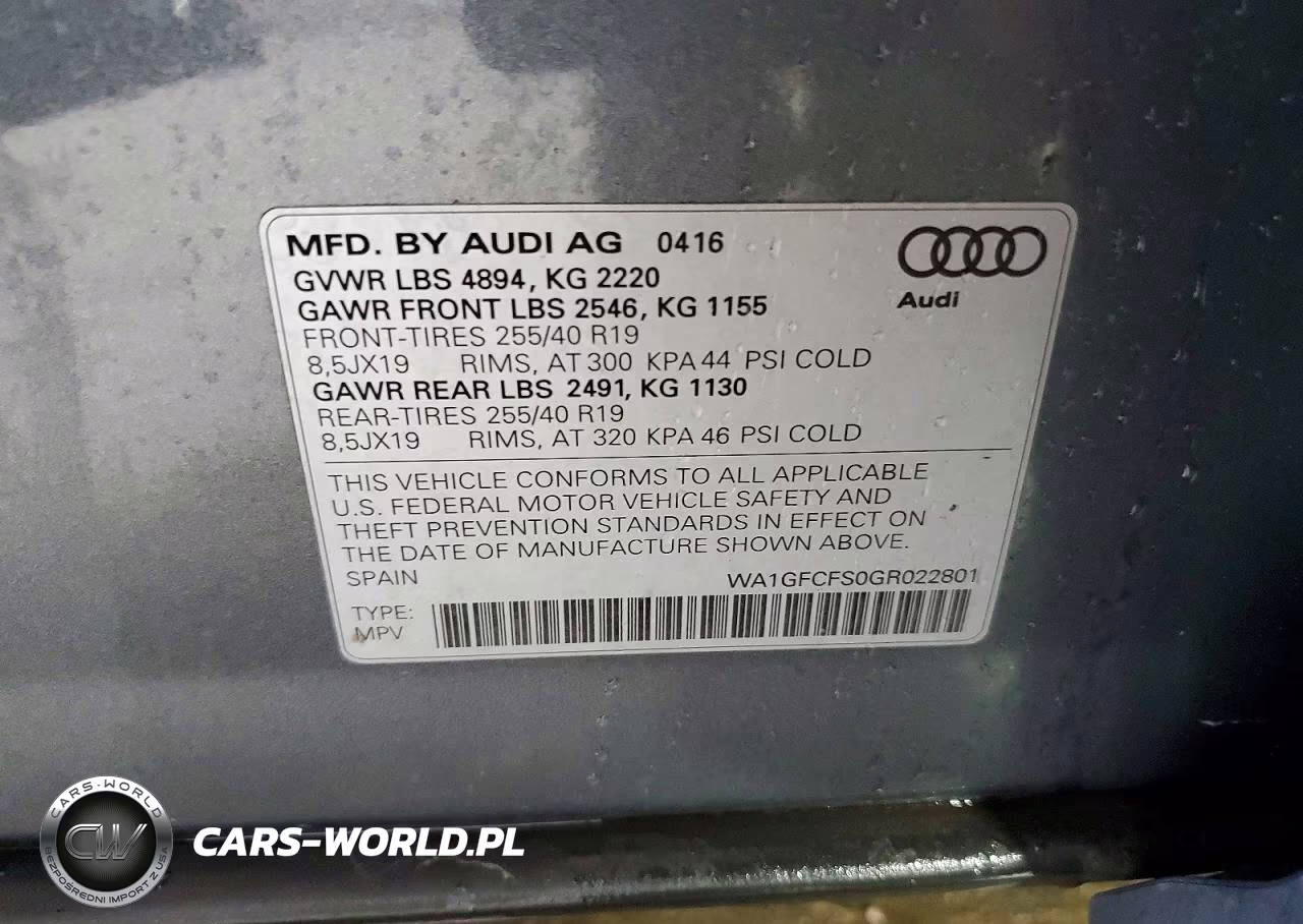 2016 Audi Q3 Prestige VIN:WA1GFCFS0GR022801 - 12