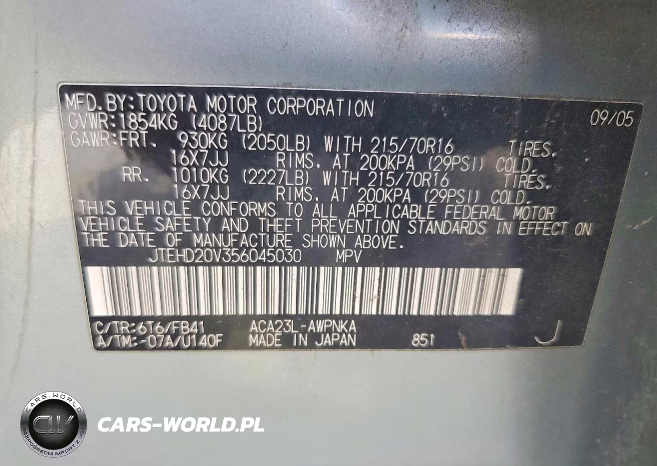 2005 Toyota Rav4 Base VIN:JTEHD20V356045030 - 13