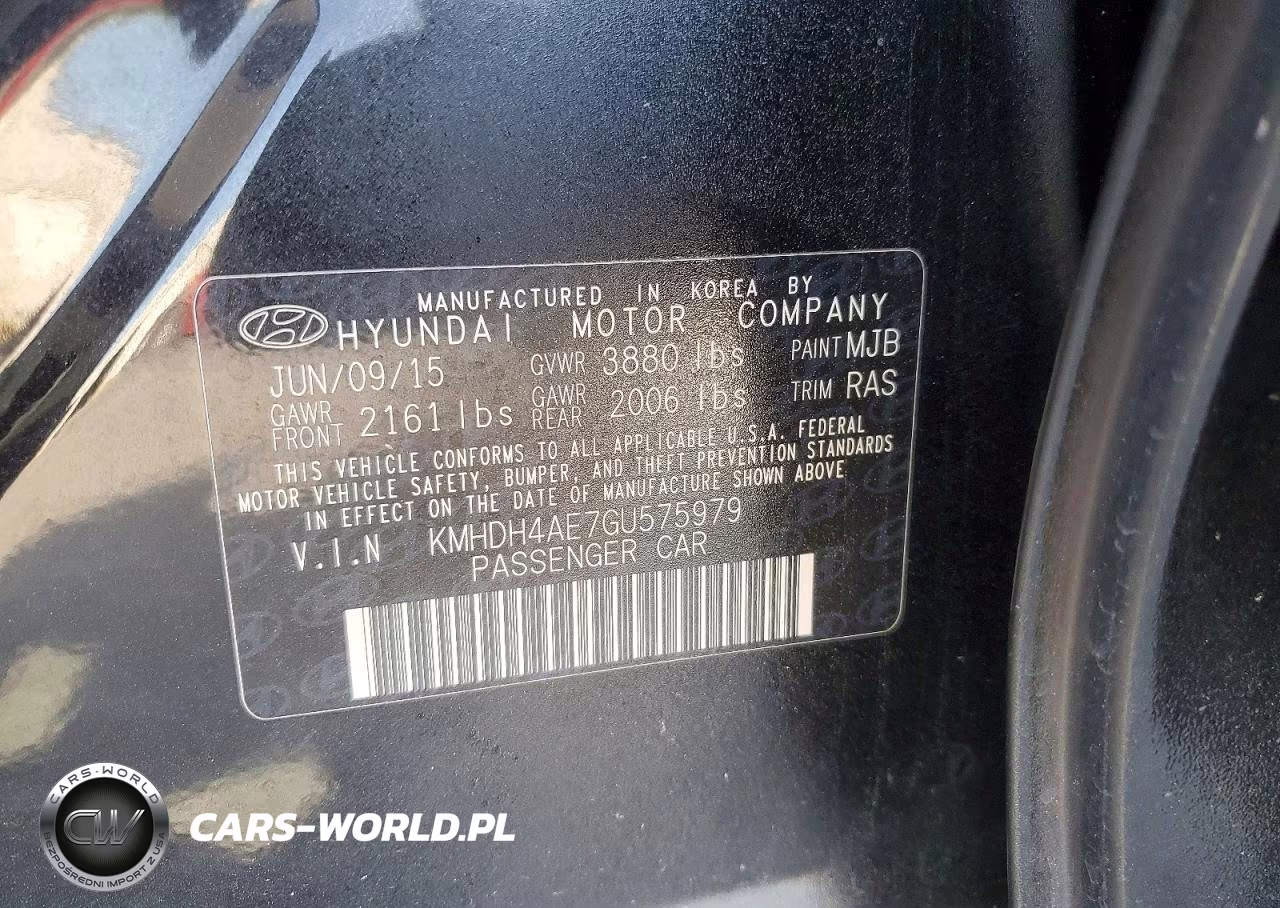 2016 Hyundai Elantra Se VIN:KMHDH4AE7GU575979 - 12
