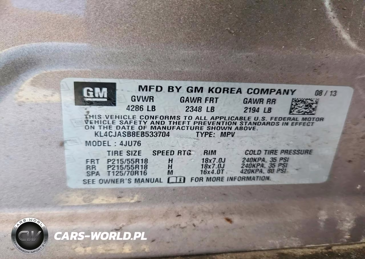 2014 Buick Encore VIN:KL4CJASB8EB533704 - 13