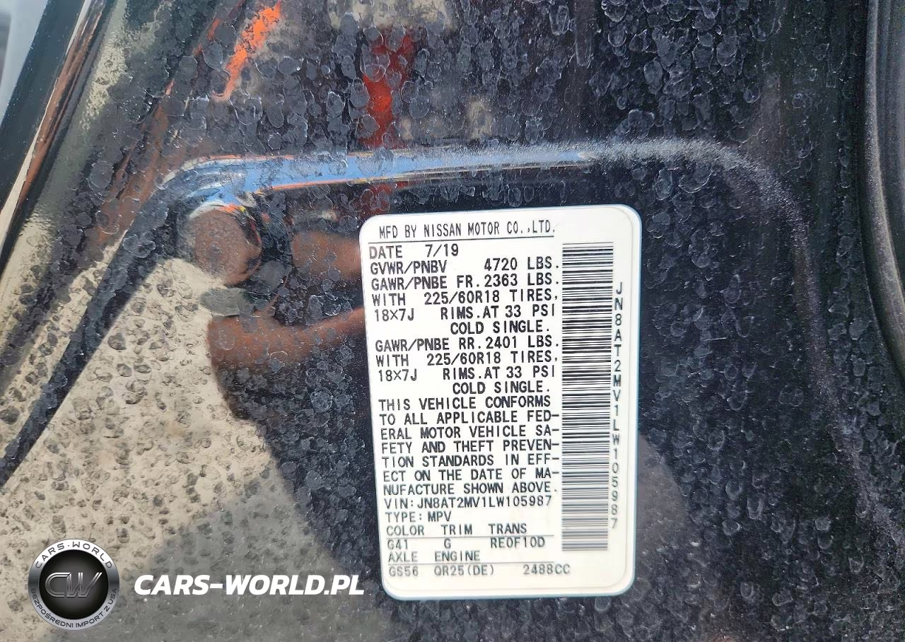 2020 Nissan Rogue Sv VIN:JN8AT2MV1LW105987 - 14