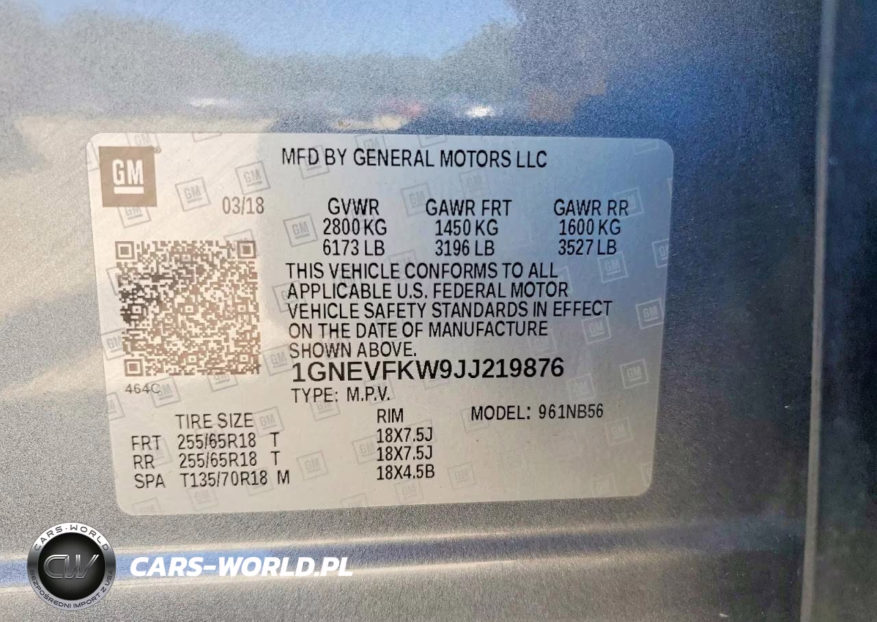 2018 Chevrolet Traverse Ls VIN:1GNEVFKW9JJ219876 - 14