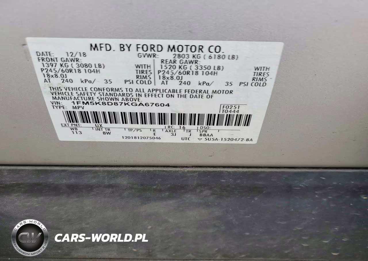 2019 Ford Explorer Xlt VIN:1FM5K8D87KGA67604 - 13