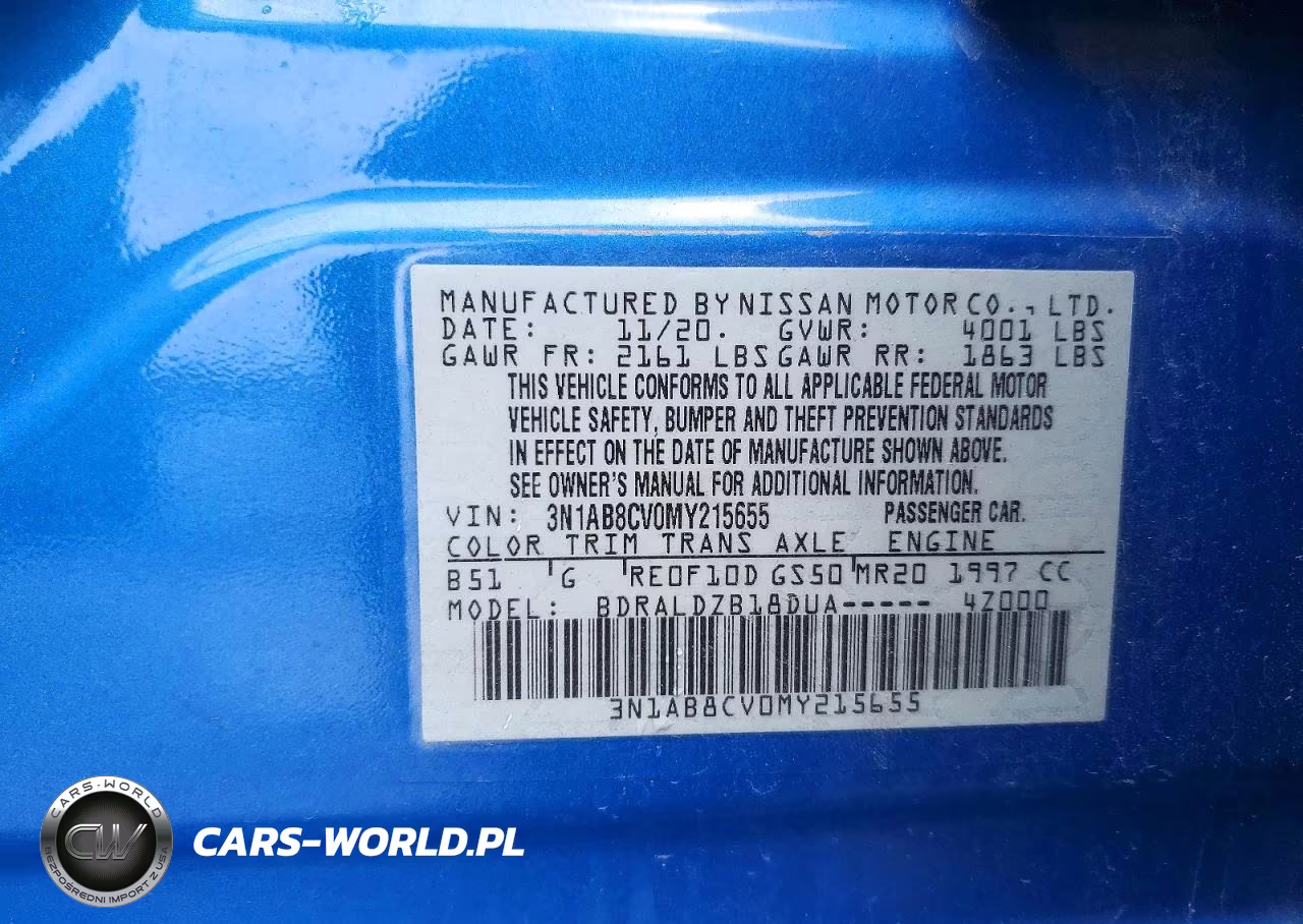 2021 Nissan Sentra Sv VIN:3N1AB8CV0MY215655 - 12