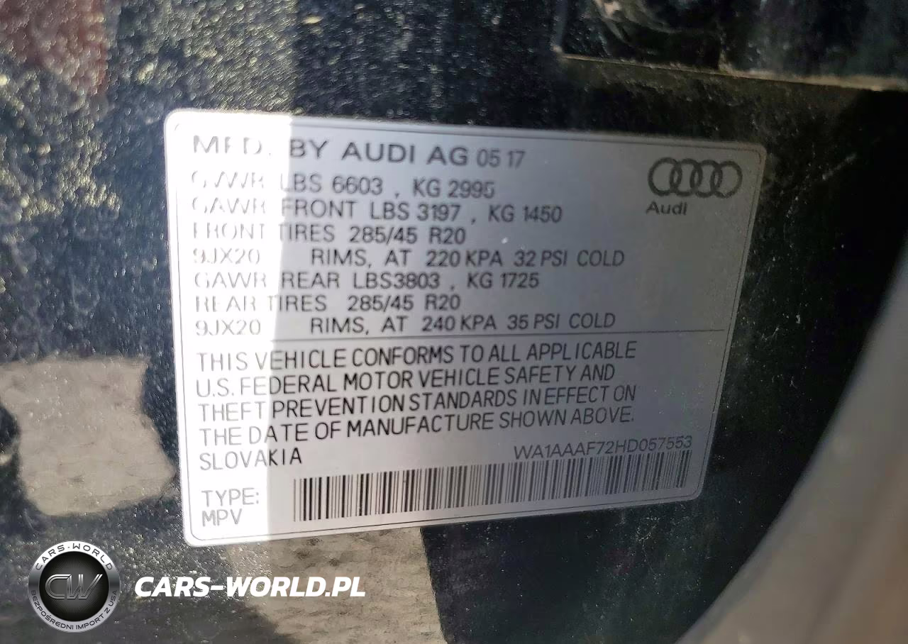 2017 Audi Q7 Premium VIN:WA1AAAF72HD057553 - 13
