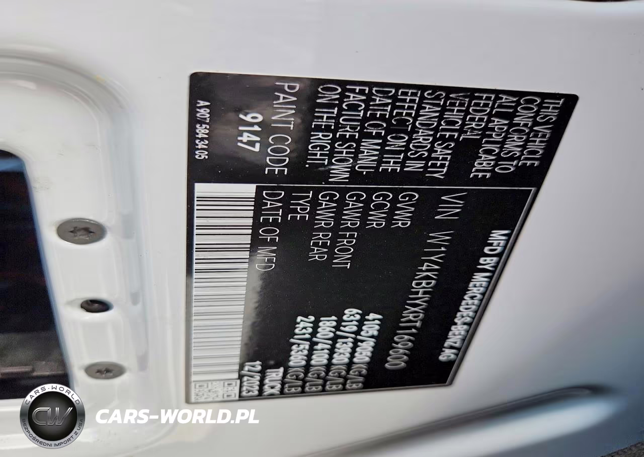 2024 Mercedes Benz Sprinter 2500 VIN:W1Y4KBHYXRT169600 - 12