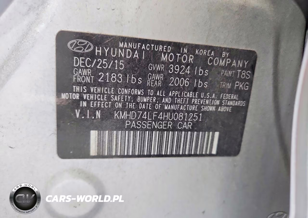 2017 Hyundai Elantra Se VIN:KMHD74LF4HU081251 - 12
