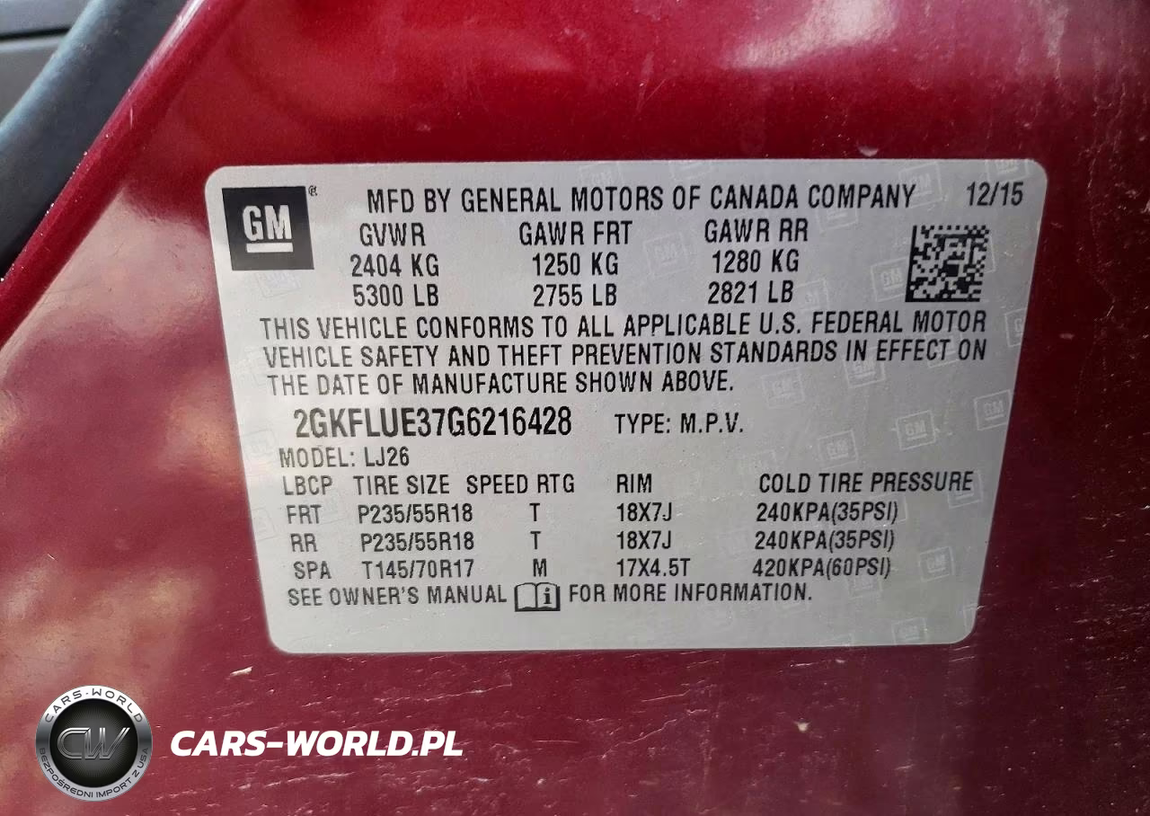 2016 GMC Terrain Slt VIN:2GKFLUE37G6216428 - 12