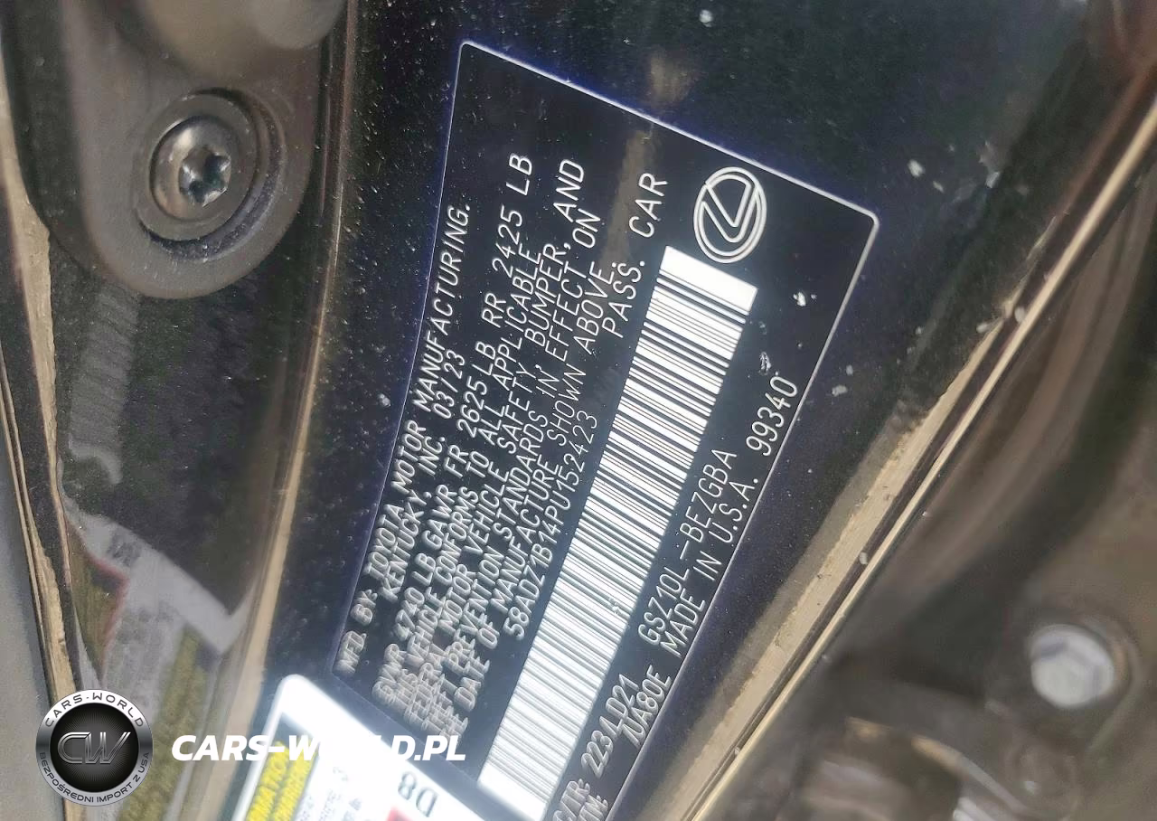 2023 Lexus Es 350 Base VIN:58ADZ1B14PU152423 - 12