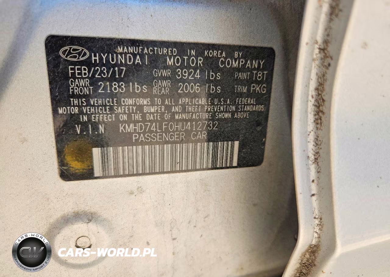 2017 Hyundai Elantra Se VIN:KMHD74LF0HU412732 - 12