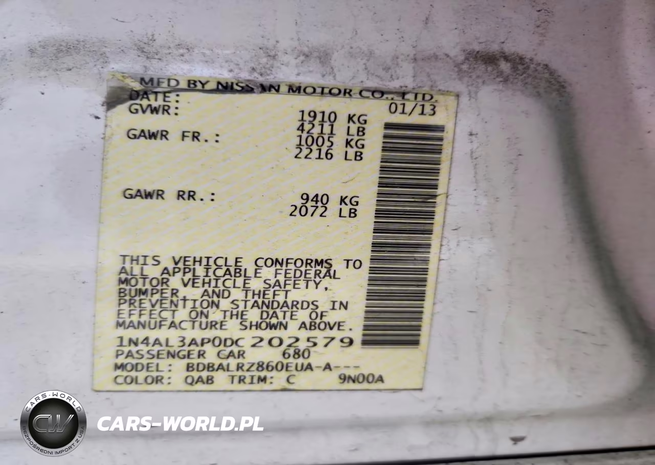 2013 Nissan Altima 2.5 VIN:1N4AL3AP0DC202579 - 12