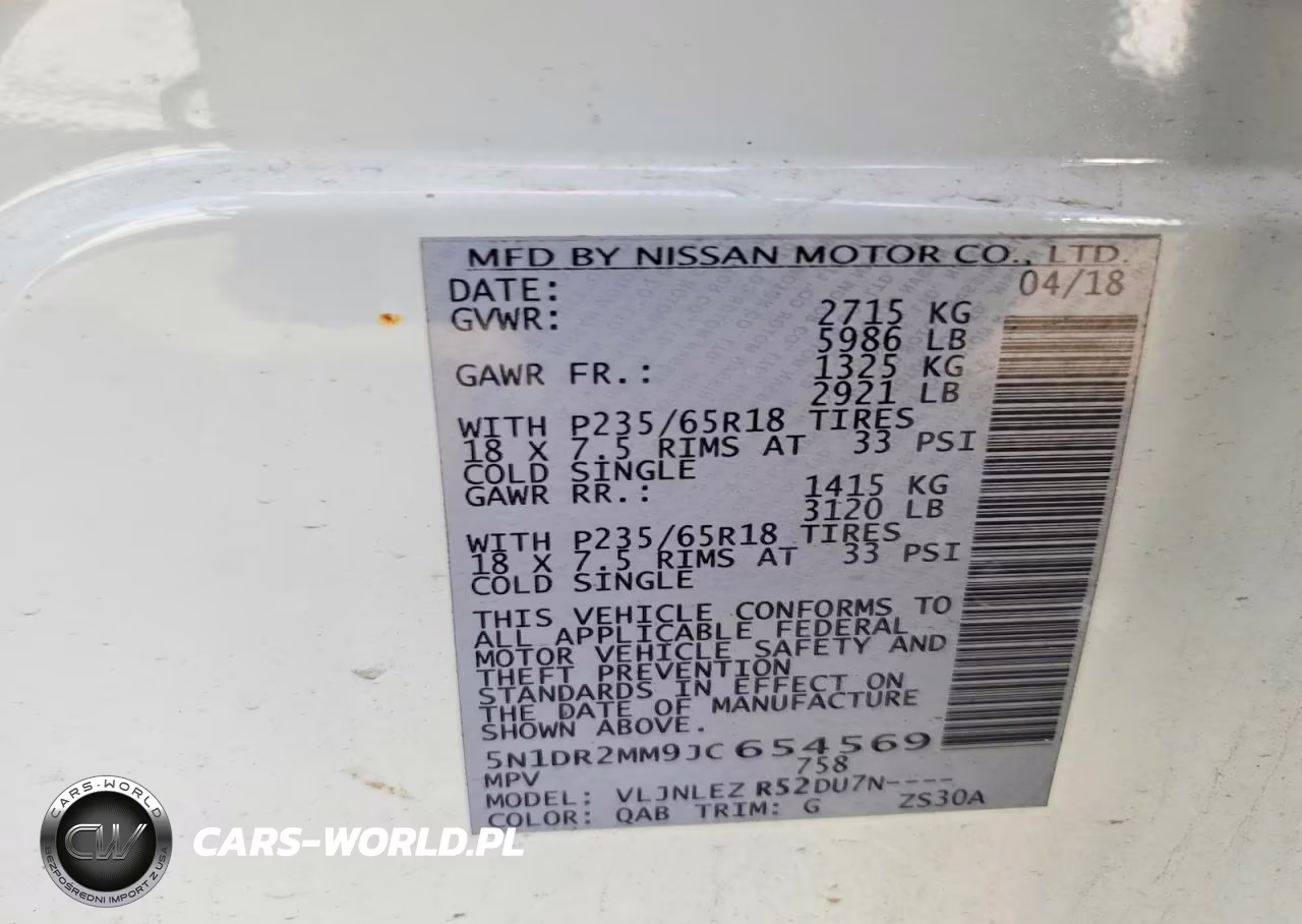 2018 Nissan Pathfinder Sv VIN:5N1DR2MM9JC654569 - 13