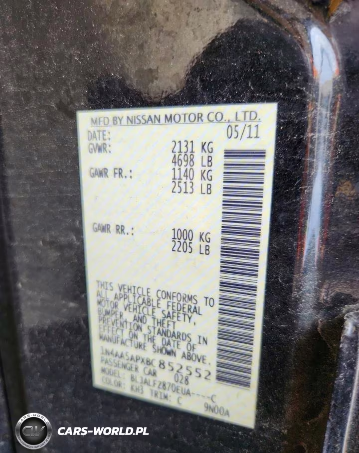 2011 Nissan Maxima VIN:1N4AA5APXBC852552 - 13