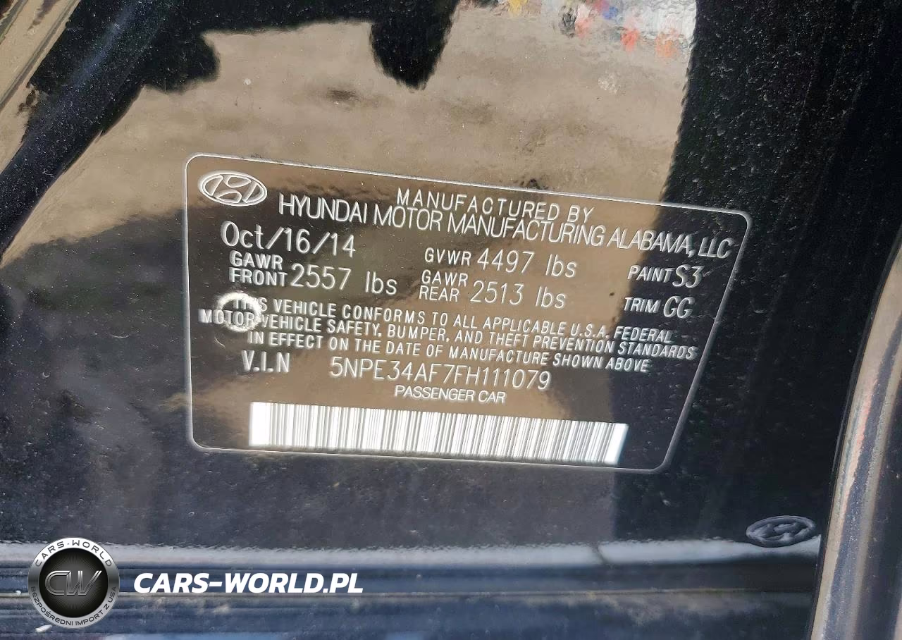 2015 Hyundai Sonata Sport VIN:5NPE34AF7FH111079 - 12