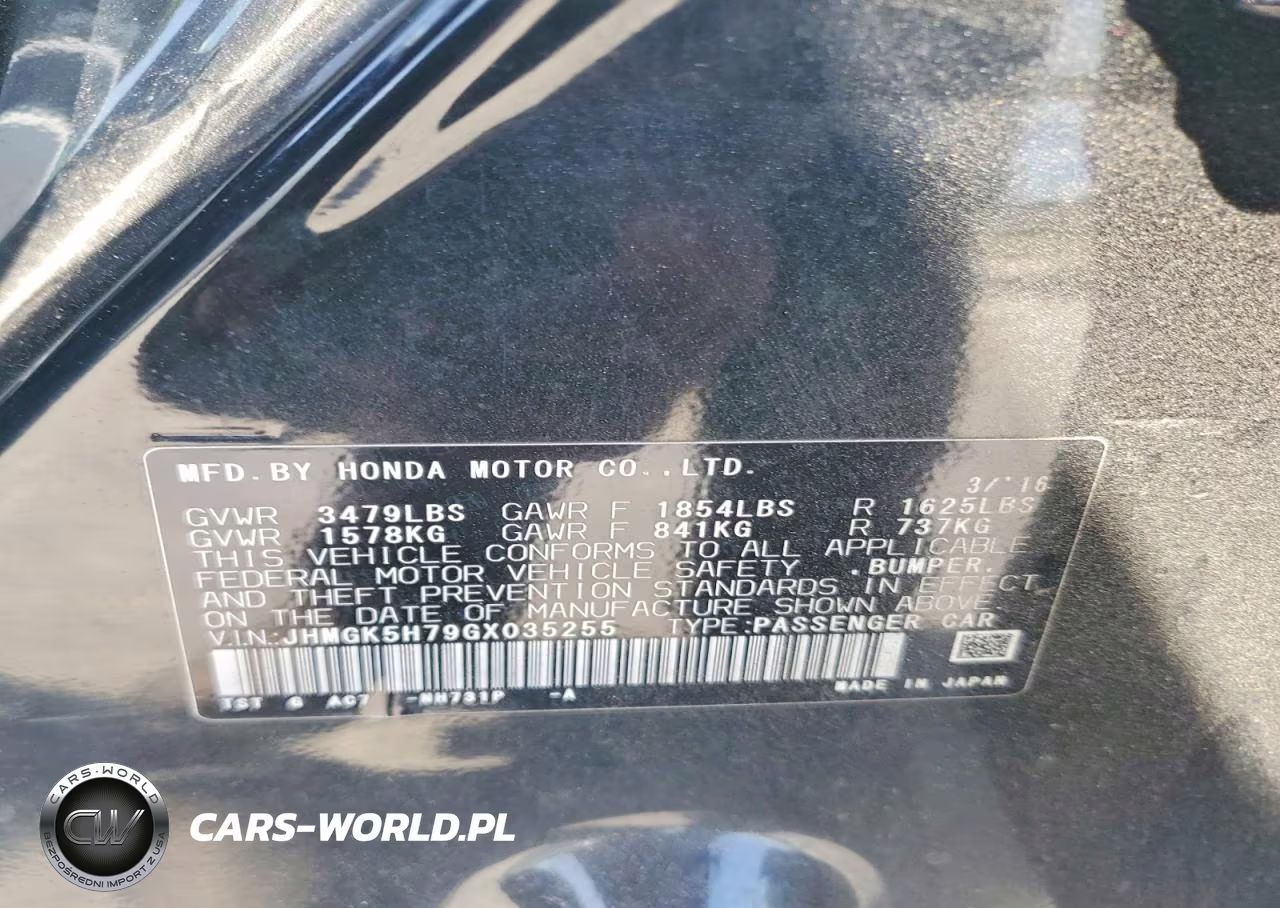2016 Honda Fit Ex VIN:JHMGK5H79GX035255 - 12