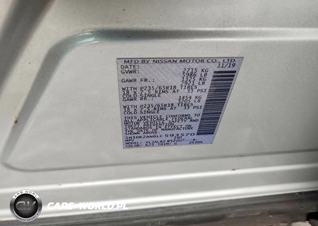 2020 Nissan Pathfinder S VIN:5N1DR2AN6LC593570 - 12