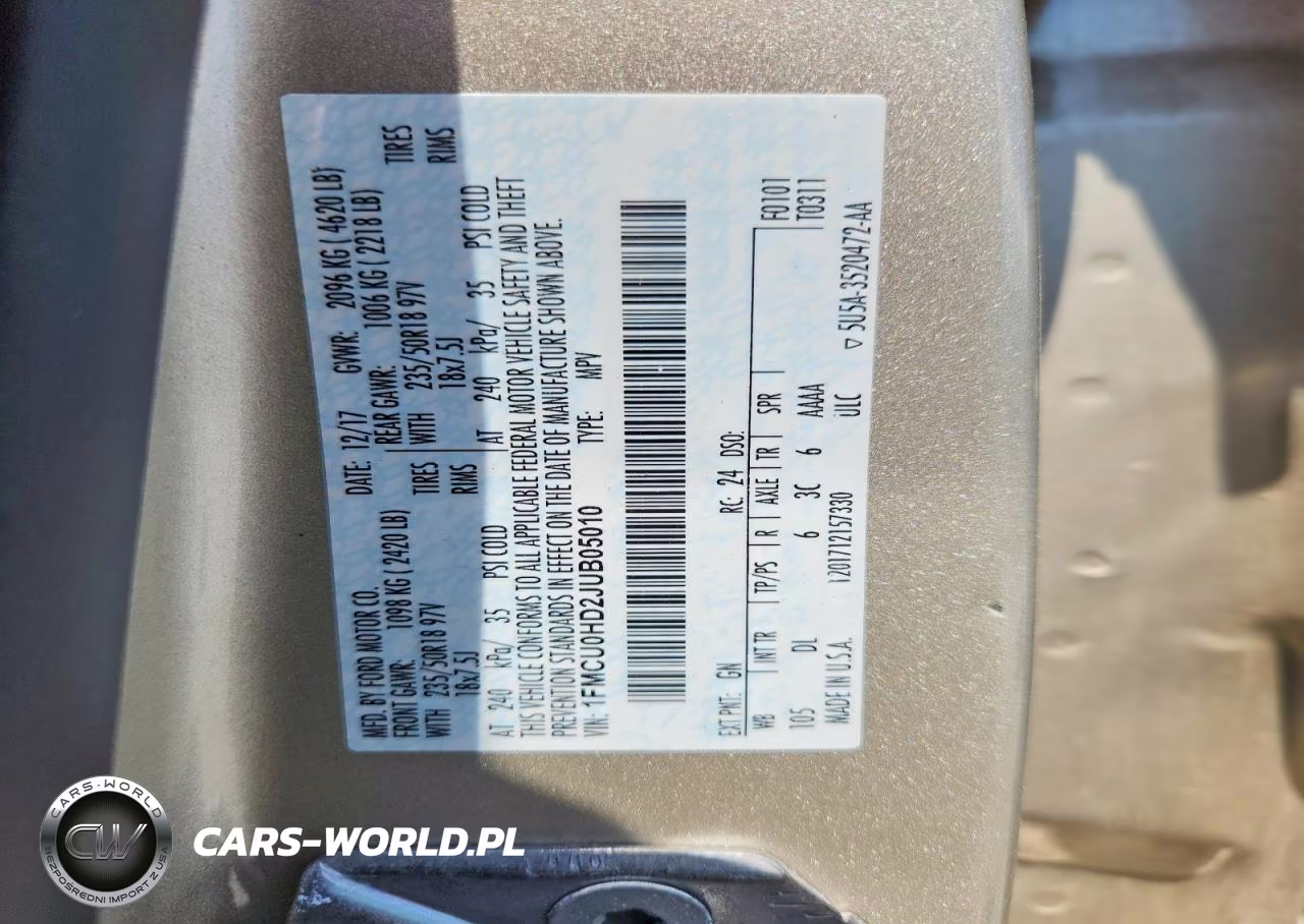 2018 Ford Escape Sel VIN:1FMCU0HD2JUB05010 - 12