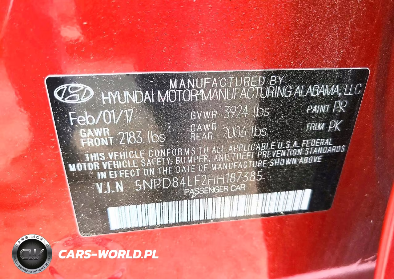 2017 Hyundai Elantra Limited VIN:5NPD84LF2HH187385 - 12