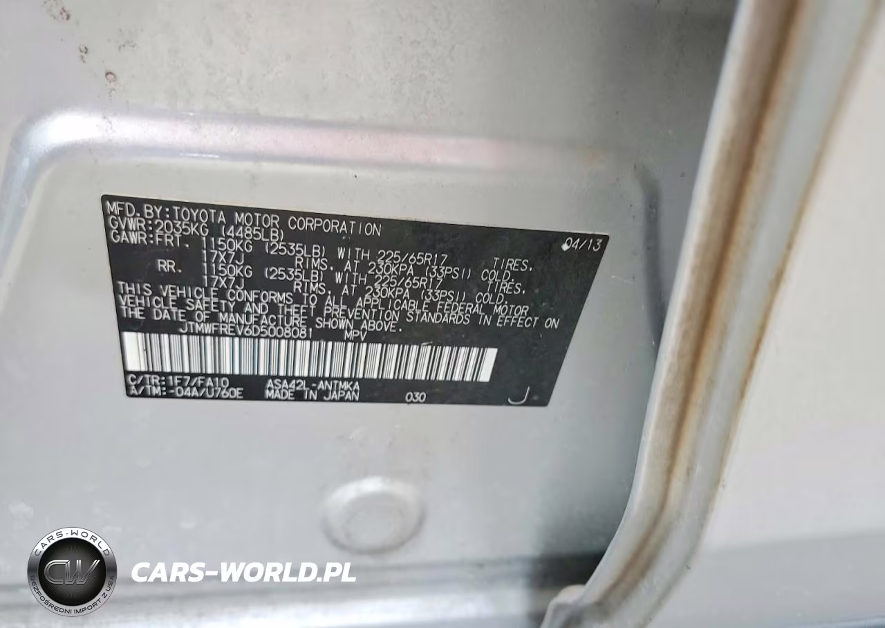 2013 Toyota Rav4 Xle VIN:JTMWFREV6D5008081 - 13