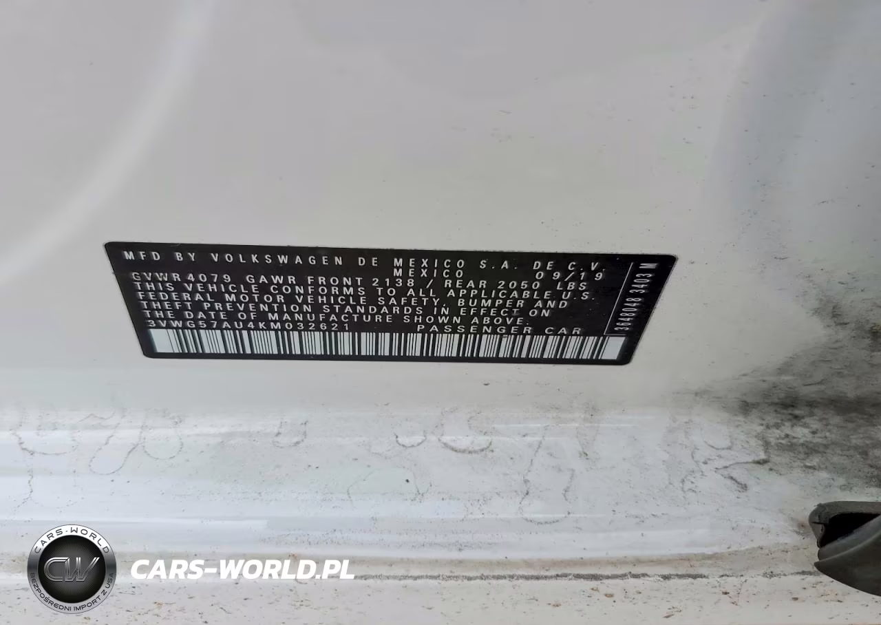 2019 Volkswagen Golf S VIN:3VWG57AU4KM032621 - 12