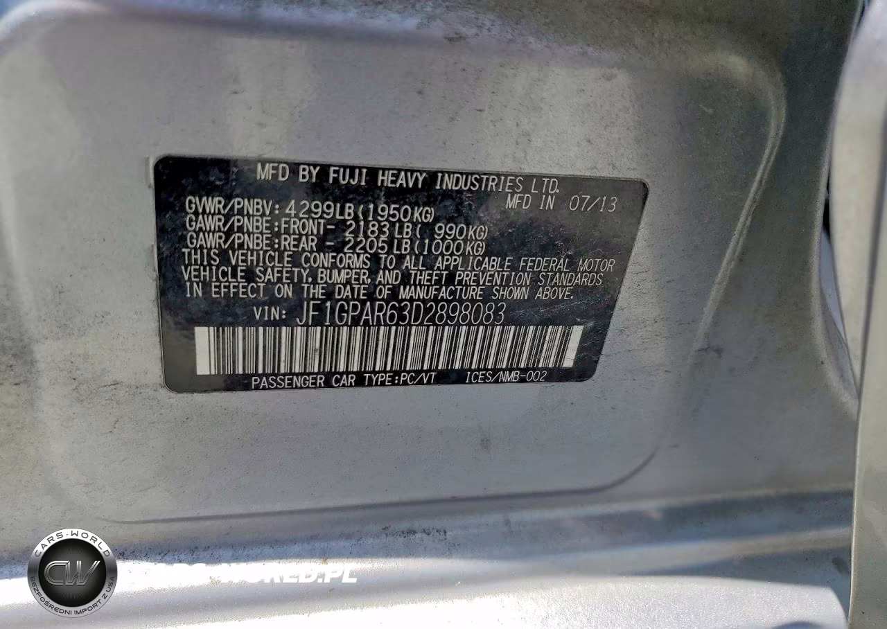 2013 Subaru Impreza Sport Limited VIN:JF1GPAR63D2898083 - 13