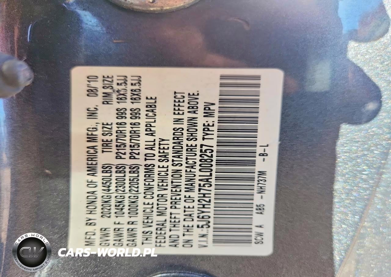 2010 Honda Element Ex VIN:5J6YH2H75AL008257 - 12