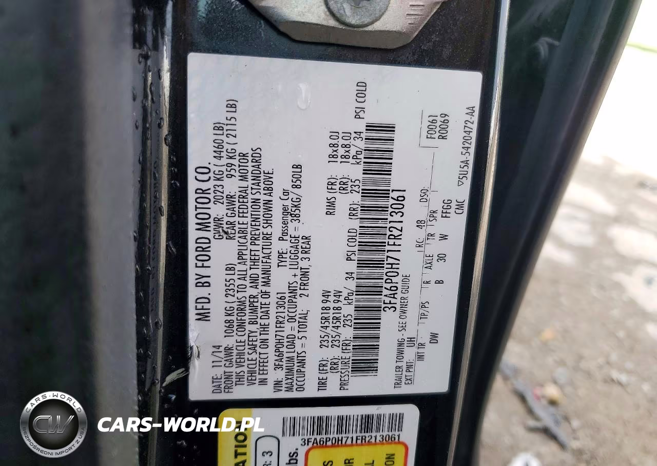 2015 Ford Fusion Se VIN:3FA6P0H71FR213061 - 12