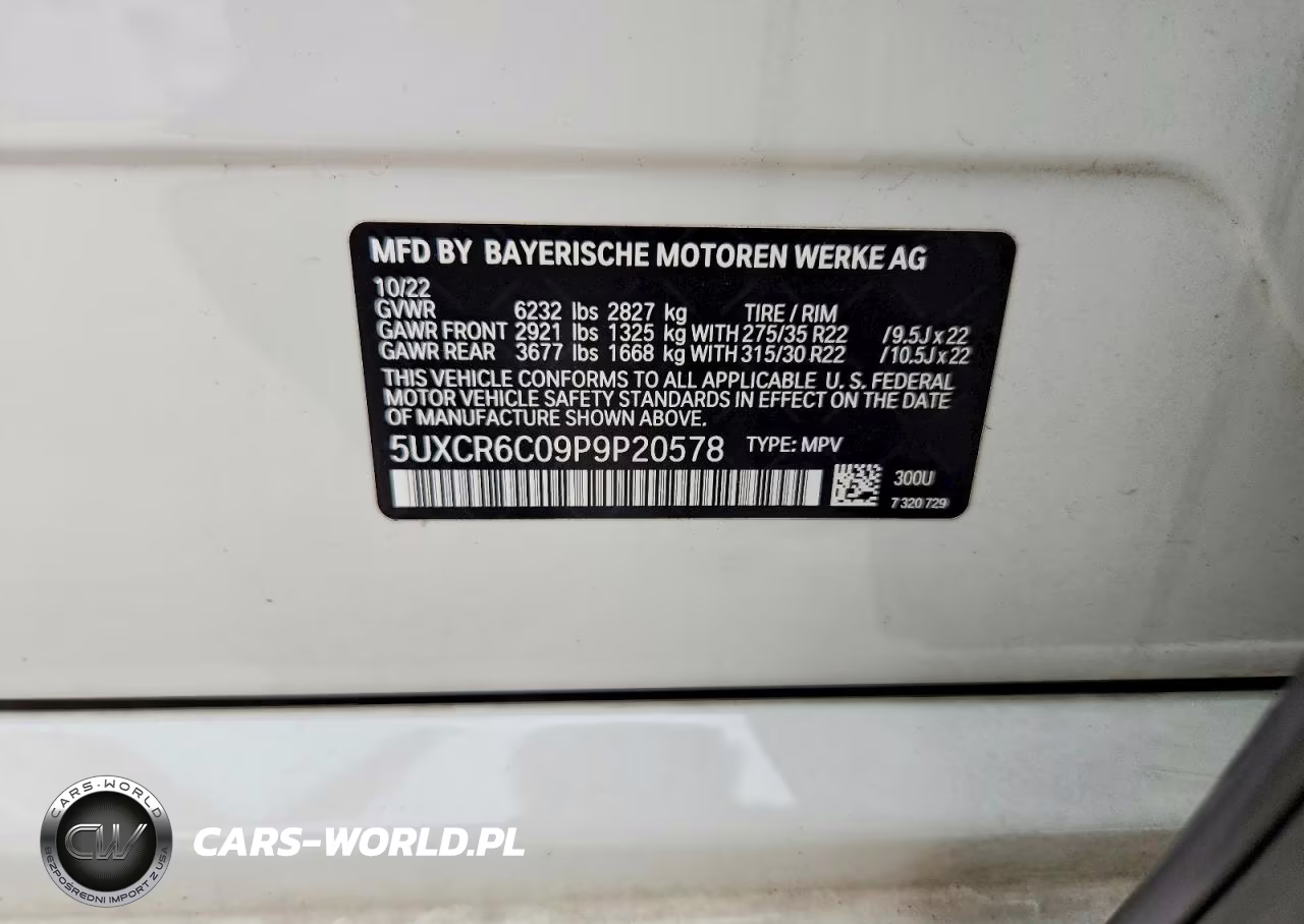 2023 BMW X5 xDrive40I VIN:5UXCR6C09P9P20578 - 12