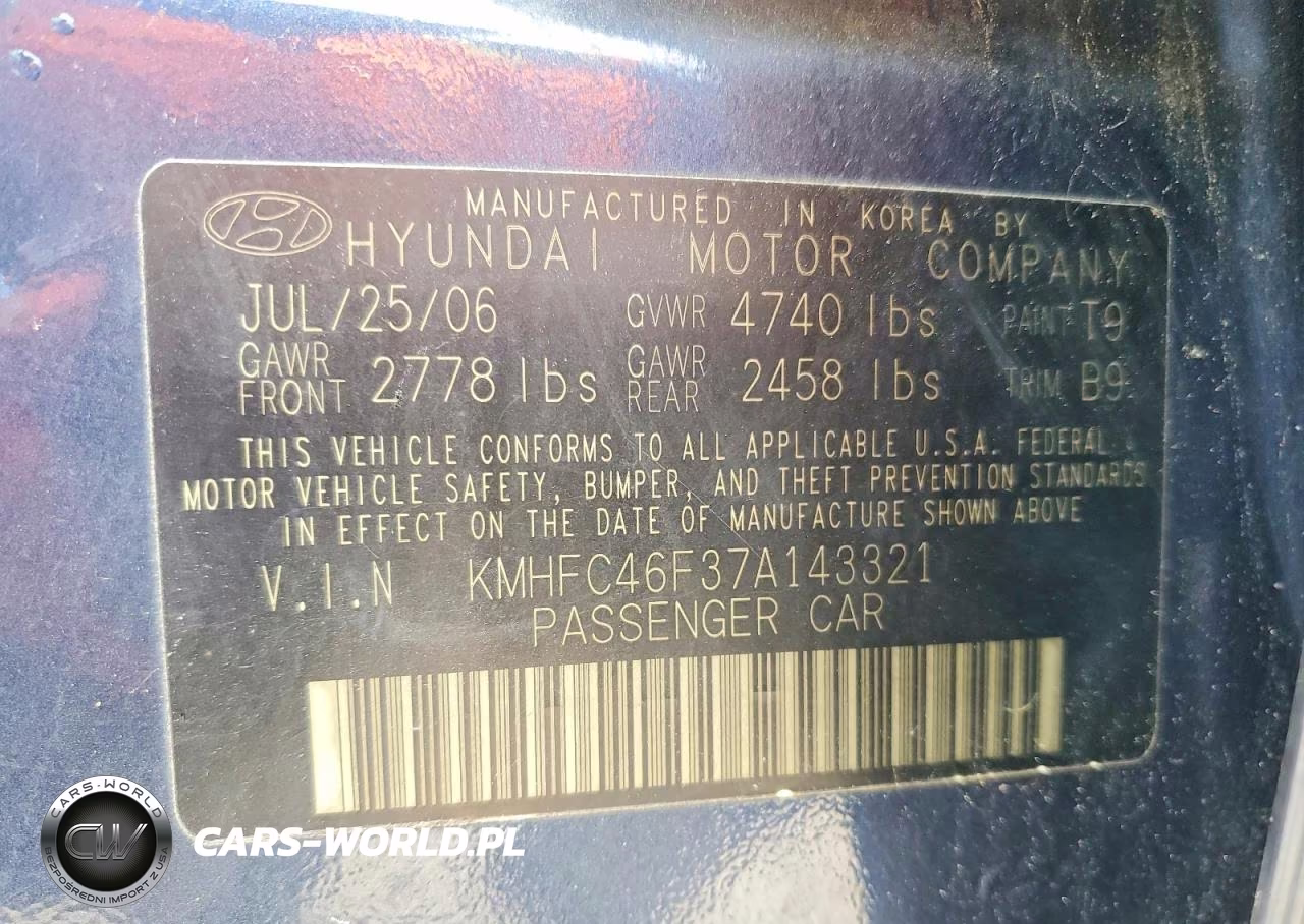 2007 Hyundai Azera Se VIN:KMHFC46F37A143321 - 14
