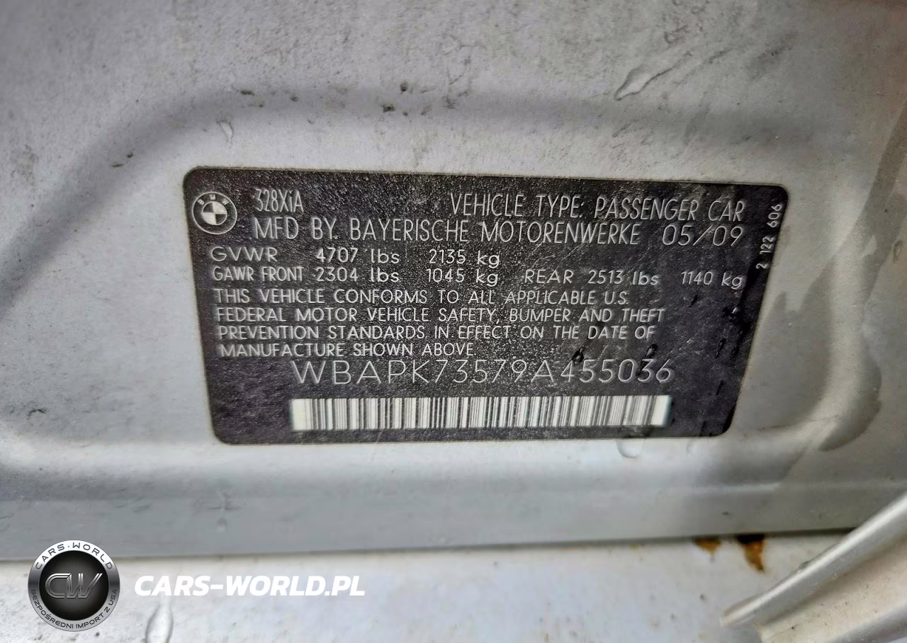 2009 BMW 328 Xi VIN:WBAPK73579A455036 - 13