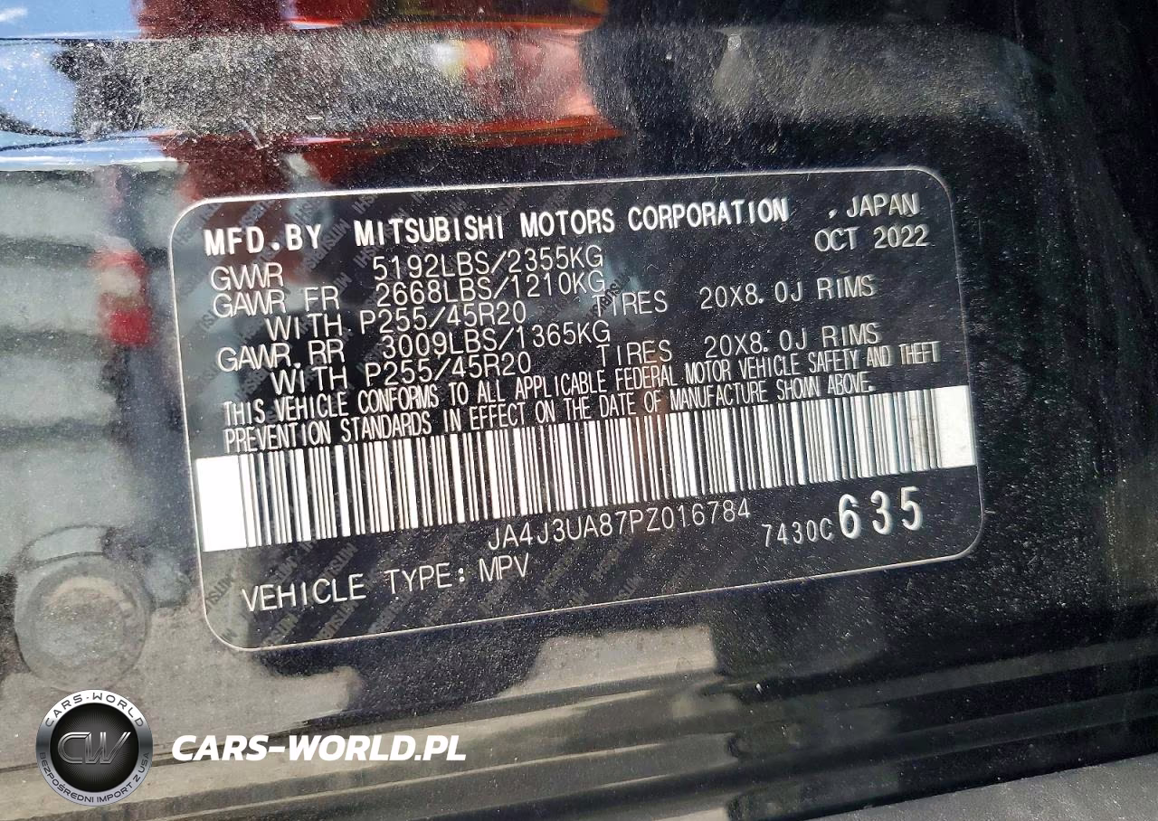 2023 Mitsubishi Outlander Se VIN:JA4J3UA87PZ016784 - 14