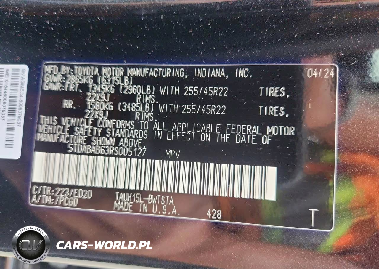 2024 Lexus Tx 500H F Sport Performance Premium VIN:5TDABAB63RS005127 - 14