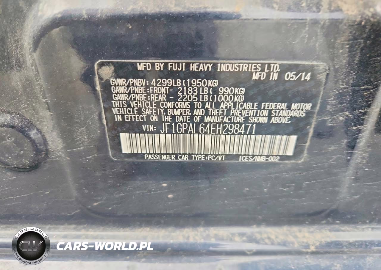 2014 Subaru Impreza Sport Premium VIN:JF1GPAL64EH298471 - 12