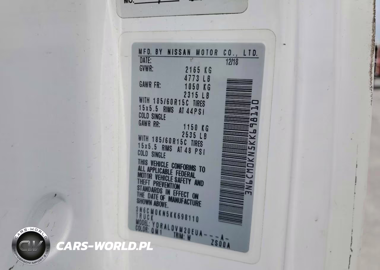 2019 Nissan Nv200 S Delivery Van VIN:3N6CM0KN5KK698110 - 13