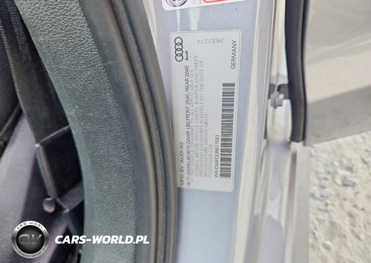 2018 Audi A6 VIN:WAUC8AFC6JN011583 - 12