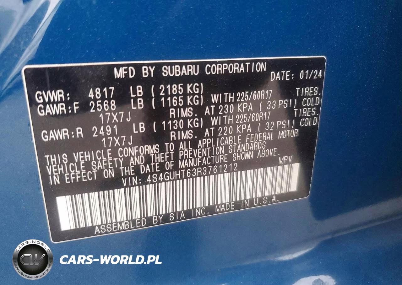 2024 Subaru Crosstrek Wilderness VIN:4S4GUHT63R3761212 - 13