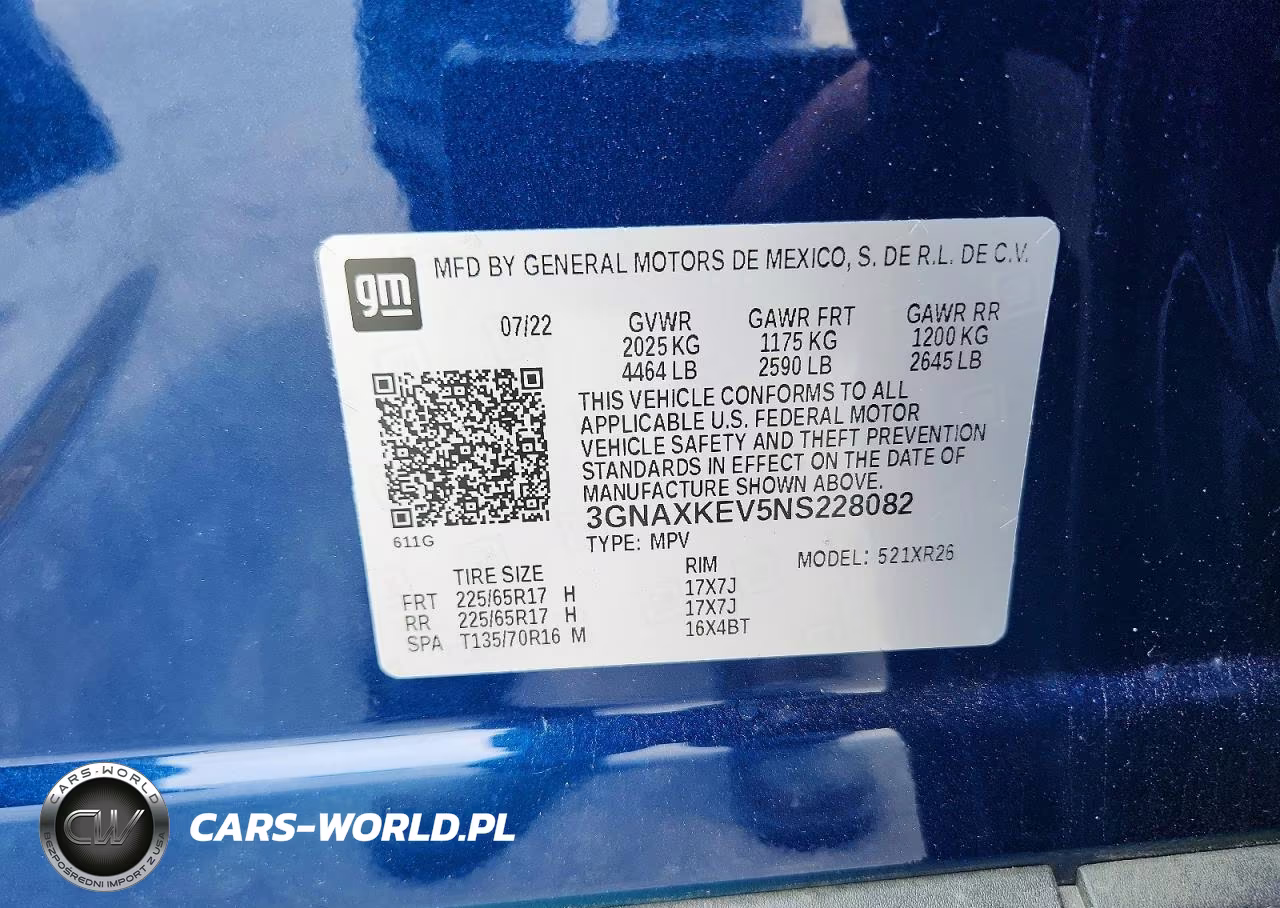 2022 Chevrolet Equinox Lt VIN:3GNAXKEV5NS228082 - 14