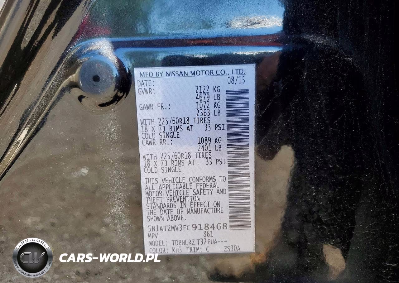 2015 Nissan Rogue Sl VIN:5N1AT2MV3FC918468 - 13