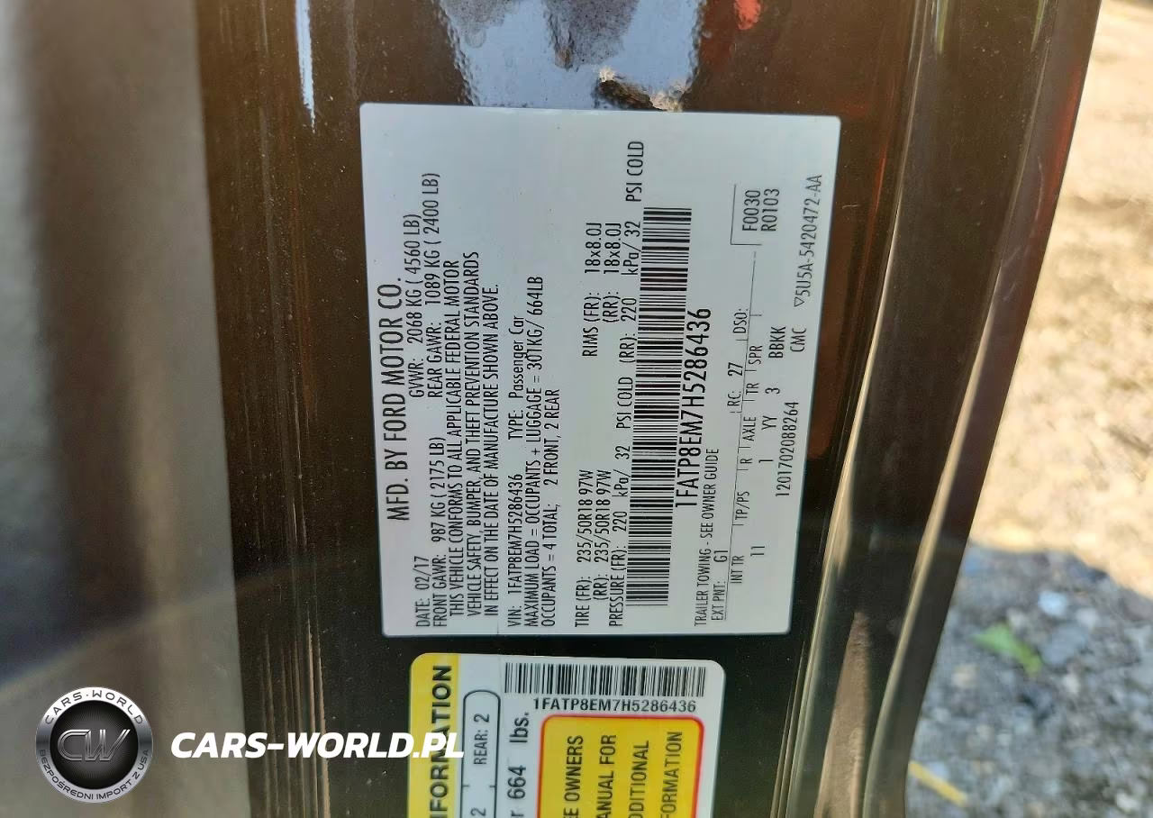 2017 Ford Mustang VIN:1FATP8EM7H5286436 - 12